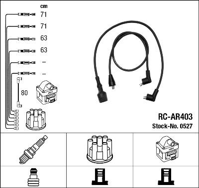 NGK 0527 - Комплект проводів запалювання autozip.com.ua