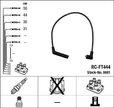 NGK 0691 - Комплект проводів запалювання autozip.com.ua