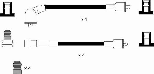 NGK 0665 - Комплект проводів запалювання autozip.com.ua