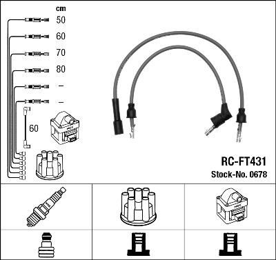 NGK 0678 - Комплект проводів запалювання autozip.com.ua