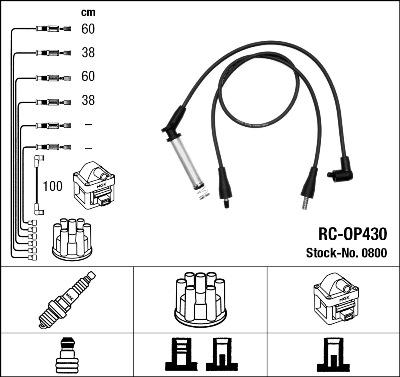NGK 0800 - Комплект проводів запалювання autozip.com.ua
