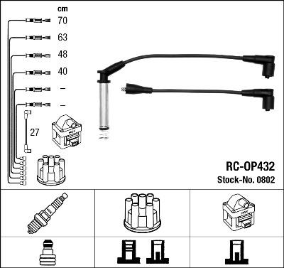 NGK 44304 - Комплект проводів запалювання autozip.com.ua