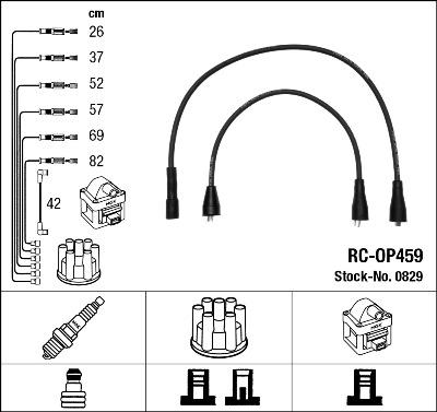 NGK 0829 - Комплект проводів запалювання autozip.com.ua