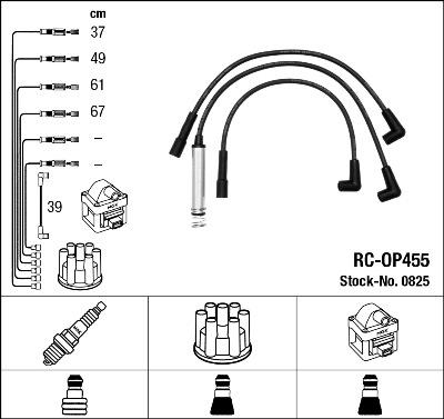 NGK 0825 - Комплект проводів запалювання autozip.com.ua