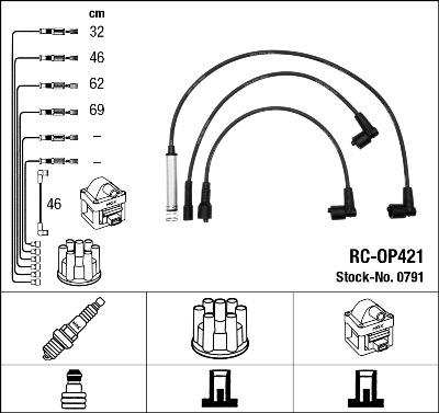 NGK 0791 - Комплект проводів запалювання autozip.com.ua