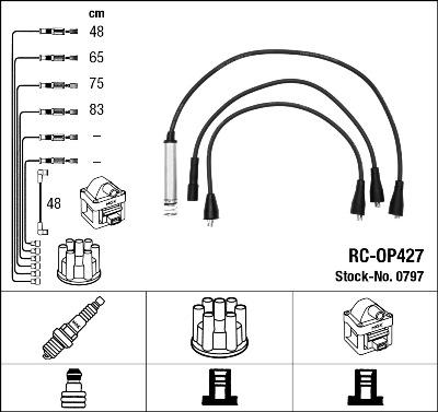 NGK 0797 - Комплект проводів запалювання autozip.com.ua