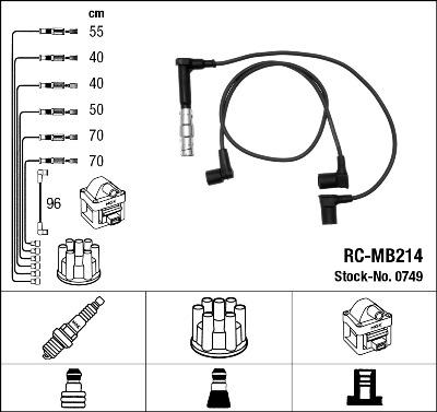 NGK 0749 - Комплект проводів запалювання autozip.com.ua