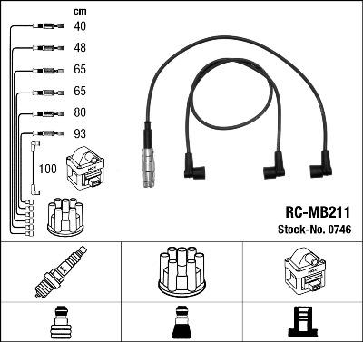 NGK 0746 - Комплект проводів запалювання autozip.com.ua