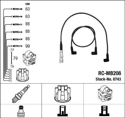 NGK 0743 - Комплект проводів запалювання autozip.com.ua