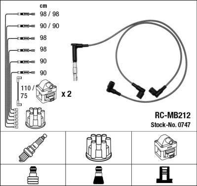 NGK 0747 - Комплект проводів запалювання autozip.com.ua