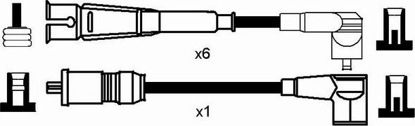NGK 0754 - Комплект проводів запалювання autozip.com.ua