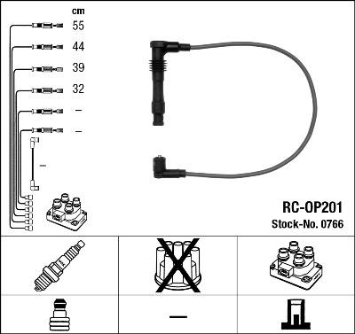 NGK 0766 - Комплект проводів запалювання autozip.com.ua