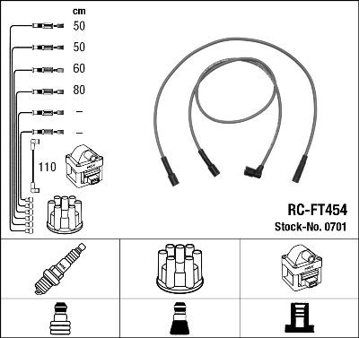 NGK 0701 - Комплект проводів запалювання autozip.com.ua