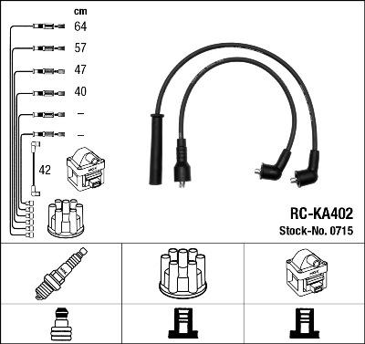 NGK 0715 - Комплект проводів запалювання autozip.com.ua
