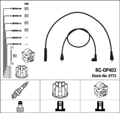 NGK 0773 - Комплект проводів запалювання autozip.com.ua