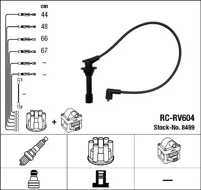 NGK 8499 - Комплект проводів запалювання autozip.com.ua