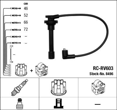 NGK 8496 - Комплект проводів запалювання autozip.com.ua