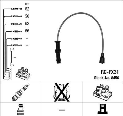 NGK 8456 - Комплект проводів запалювання autozip.com.ua