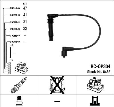 NGK 8458 - Комплект проводів запалювання autozip.com.ua