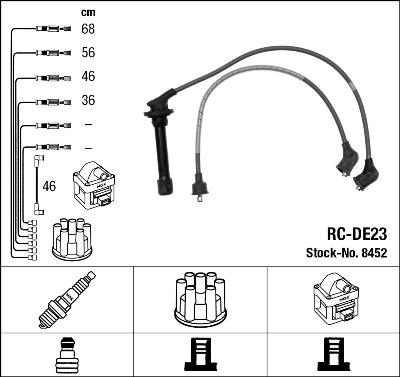 NGK 8452 - Комплект проводів запалювання autozip.com.ua