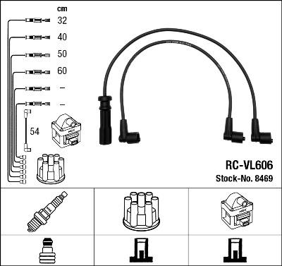 NGK 8469 - Комплект проводів запалювання autozip.com.ua