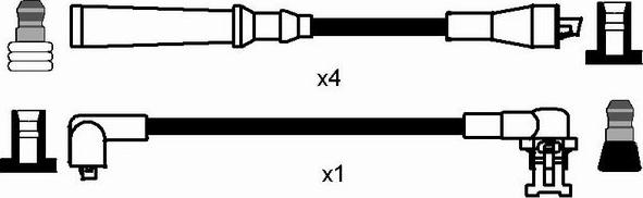 NGK 8481 - Комплект проводів запалювання autozip.com.ua