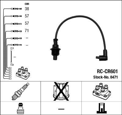 NGK 8471 - Комплект проводів запалювання autozip.com.ua