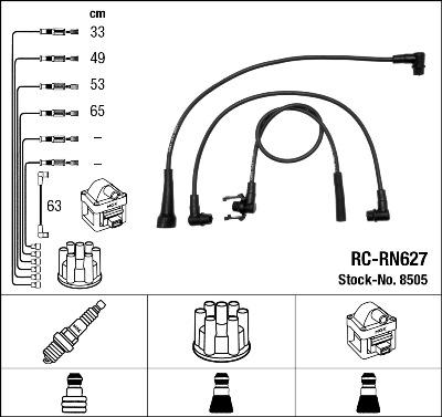 NGK 8505 - Комплект проводів запалювання autozip.com.ua