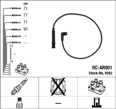 NGK 8582 - Комплект проводів запалювання autozip.com.ua