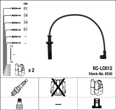 NGK 8530 - Комплект проводів запалювання autozip.com.ua