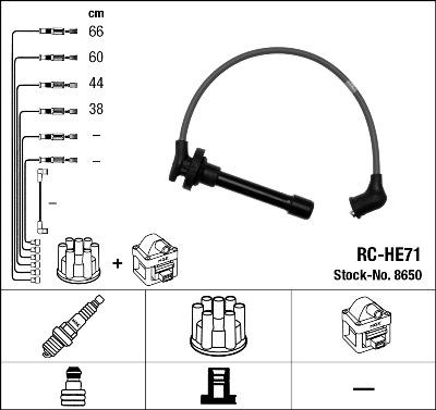 NGK 8650 - Комплект проводів запалювання autozip.com.ua