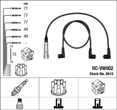 NGK 8618 - Комплект проводів запалювання autozip.com.ua
