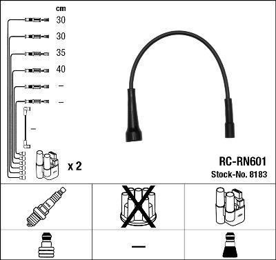 NGK 8183 - Комплект проводів запалювання autozip.com.ua