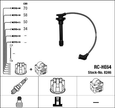 NGK 8246 - Комплект проводів запалювання autozip.com.ua