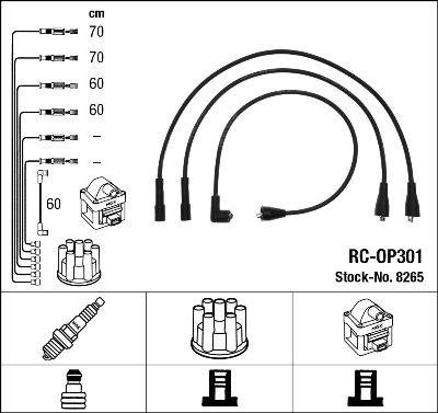 NGK 8265 - Комплект проводів запалювання autozip.com.ua