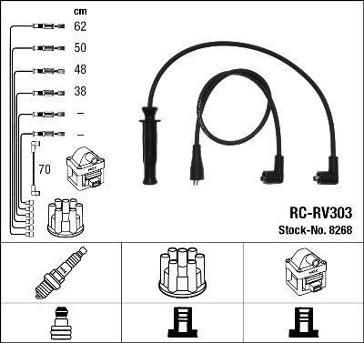 NGK 8268 - Комплект проводів запалювання autozip.com.ua