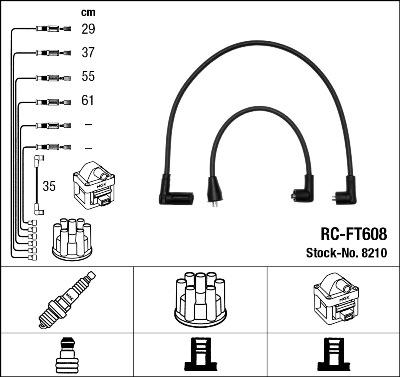 NGK 8210 - Комплект проводів запалювання autozip.com.ua