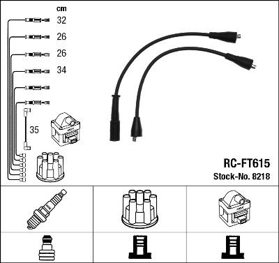 NGK 8218 - Комплект проводів запалювання autozip.com.ua