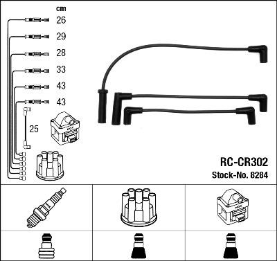 NGK 8284 - Комплект проводів запалювання autozip.com.ua