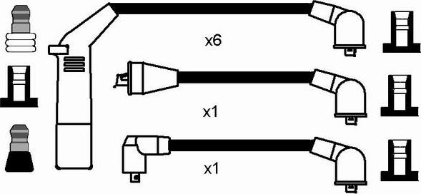 NGK 8286 - Комплект проводів запалювання autozip.com.ua