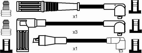 NGK 3666 - Комплект проводів запалювання autozip.com.ua