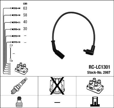 NGK 2997 - Комплект проводів запалювання autozip.com.ua