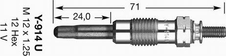 NGK 2643 - Свічка розжарювання autozip.com.ua