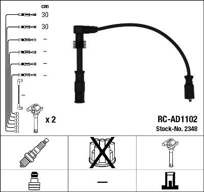 NGK 2348 - Комплект проводів запалювання autozip.com.ua