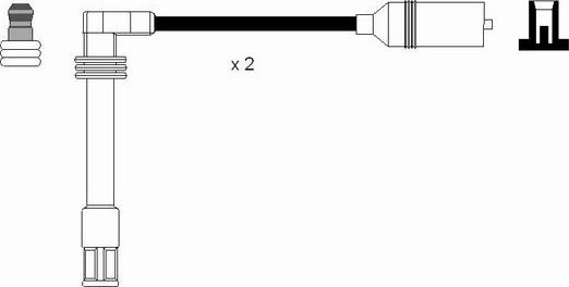 NGK 2348 - Комплект проводів запалювання autozip.com.ua