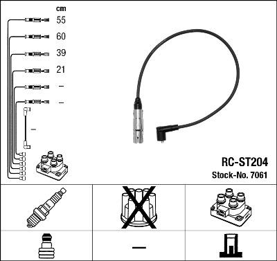 NGK 7061 - Комплект проводів запалювання autozip.com.ua