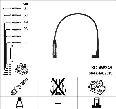 NGK 7015 - Комплект проводів запалювання autozip.com.ua