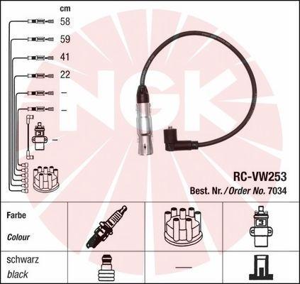 NGK 7034 - Комплект проводів запалювання autozip.com.ua