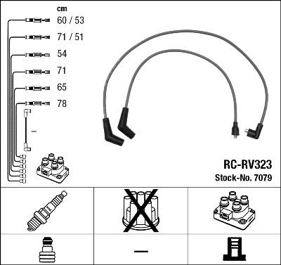 NGK 7079 - Комплект проводів запалювання autozip.com.ua