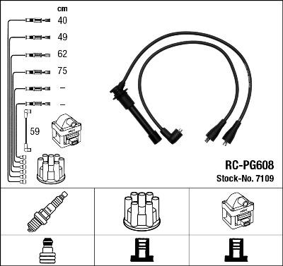 NGK 7109 - Комплект проводів запалювання autozip.com.ua